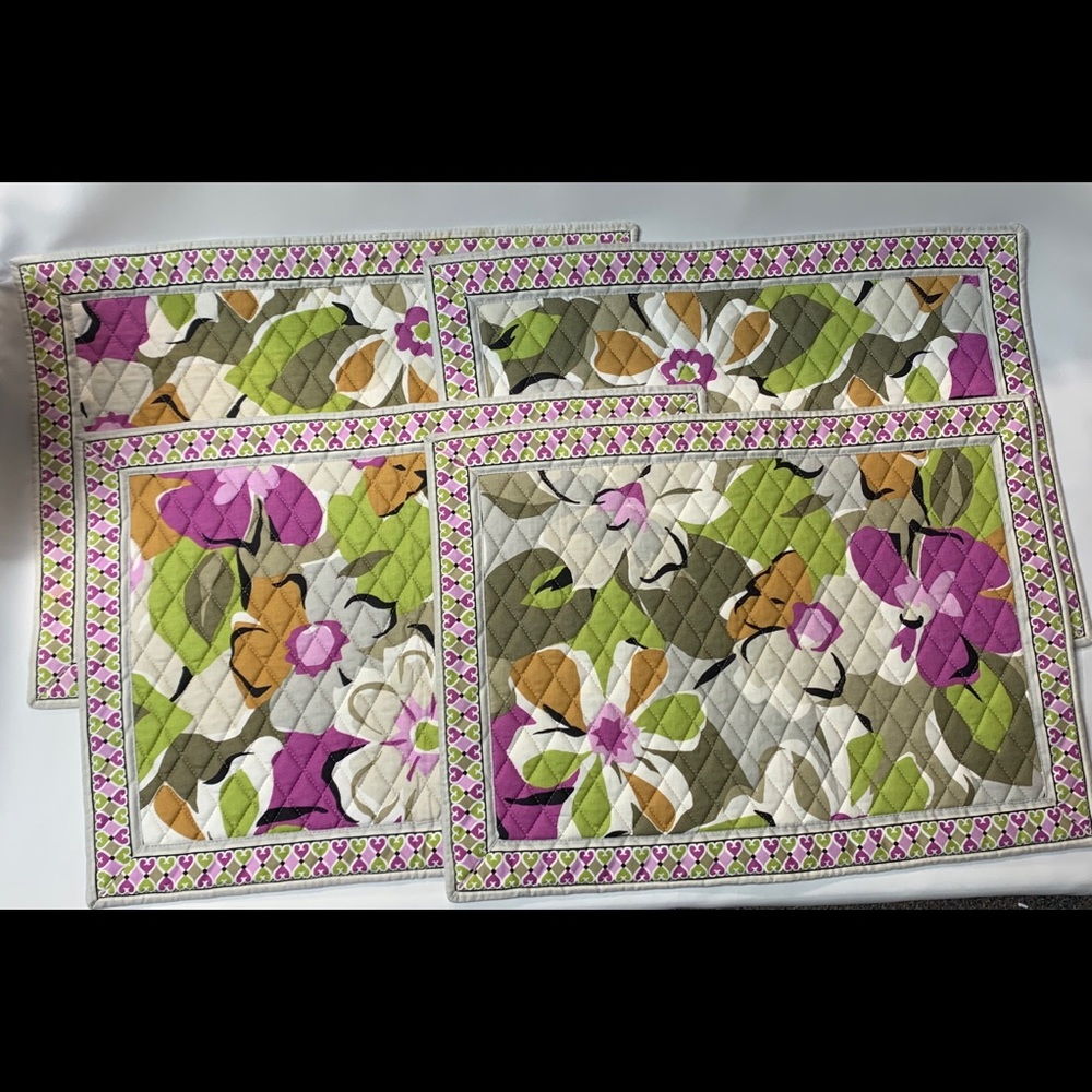 NEW FOUR Vera Bradley Portobello Road Placemats.